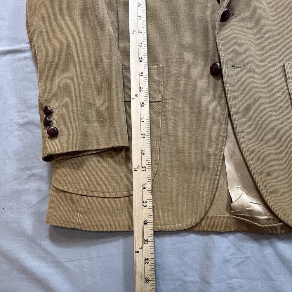 Haggar Vintage Single Breasted Tan Corduroy Sport Jacket Blazer 40 - Picture 2 of 11